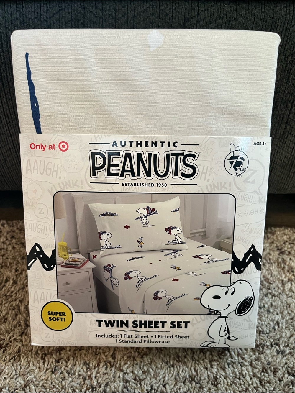Peanuts Snoopy Twin Sheet Set - 3-piece Set